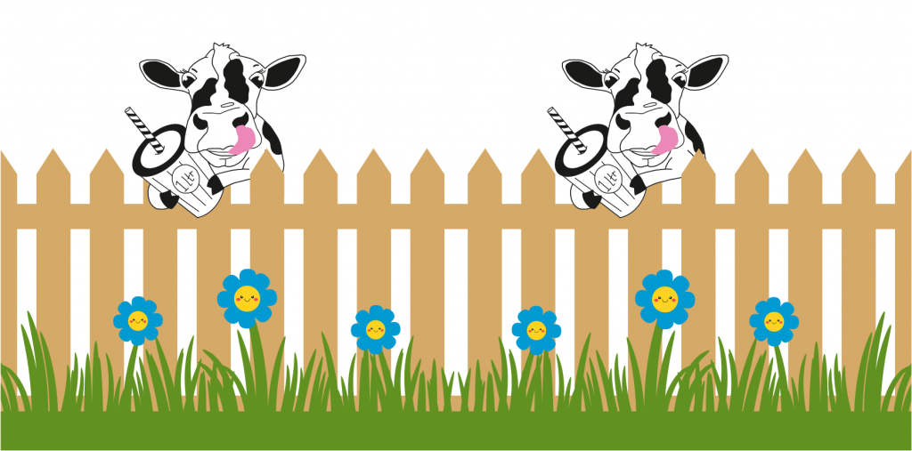 Just Milk & Shakes fence graphic